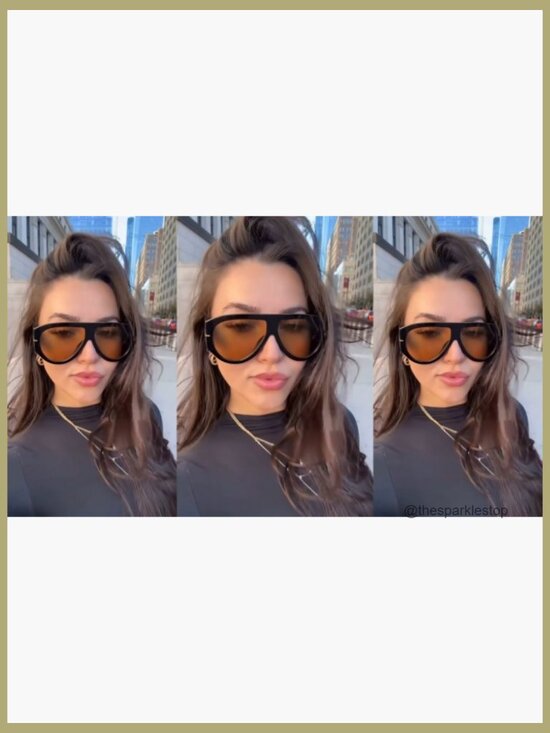 Oversized Aviator Sunglasses with UV400 Protection Retro Trendy Big Shades for main image 7